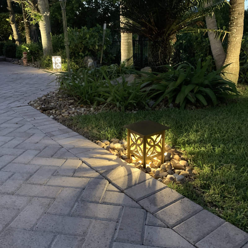 TedStuff 8.25" Tall Midcentury Style Low Voltage LED Metal Pathway